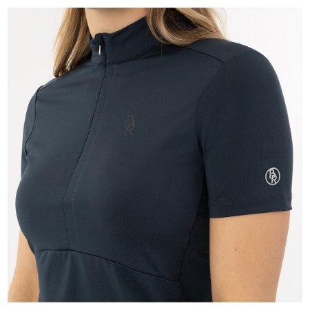Samarreta Dona Màniga Curta BR Estelle Zip-Up Blueberry |Cavall i Genet a