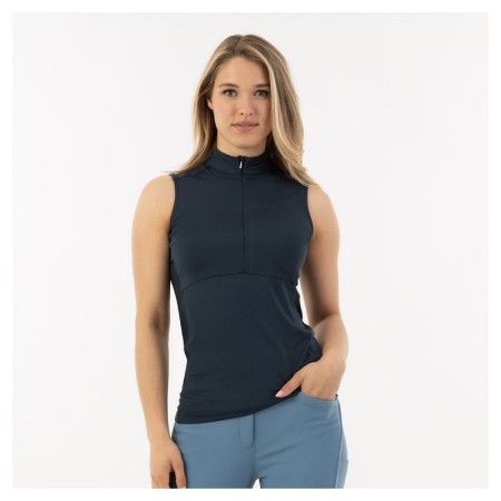 Camiseta Mujer Sin Mangas BR Edith Zip-Up Blueberry | Equestrian. Calvet