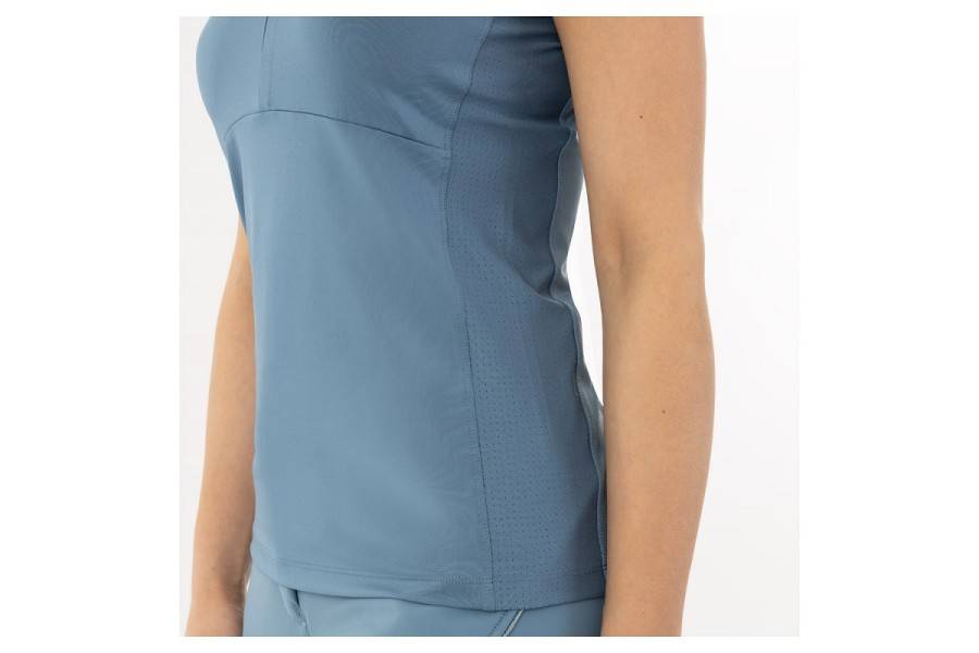 Camiseta Mujer Sin Mangas BR Edith Zip-Up Captain's Blue | Equestrian.