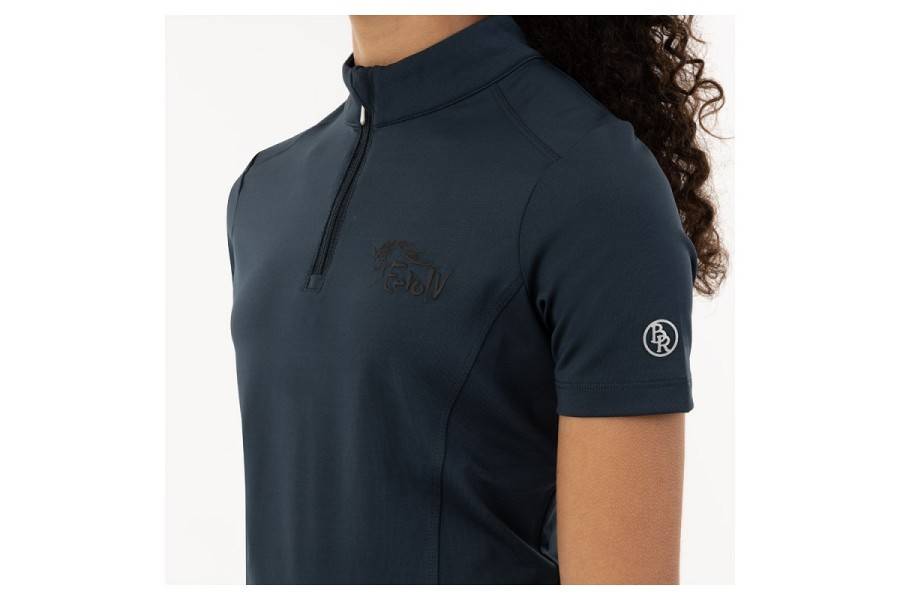 Camiseta Niño/a Manga Corta BR Eevolv Emery Zip-Up Blueberry | Equestrian.