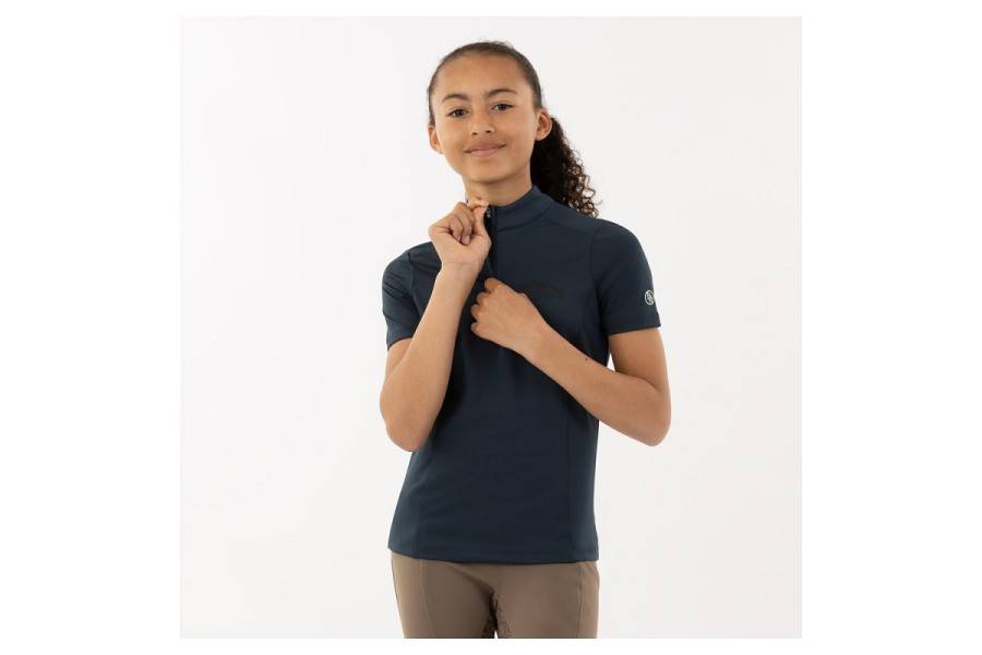 Camiseta Niño/a Manga Corta BR Eevolv Emery Zip-Up Blueberry | Equestrian.