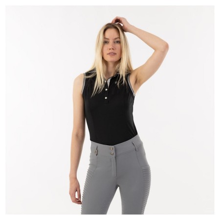 Polo Mujer Sin Mangas ANKY ATC241202 Negro | Equestrian. Calvet Animals i
