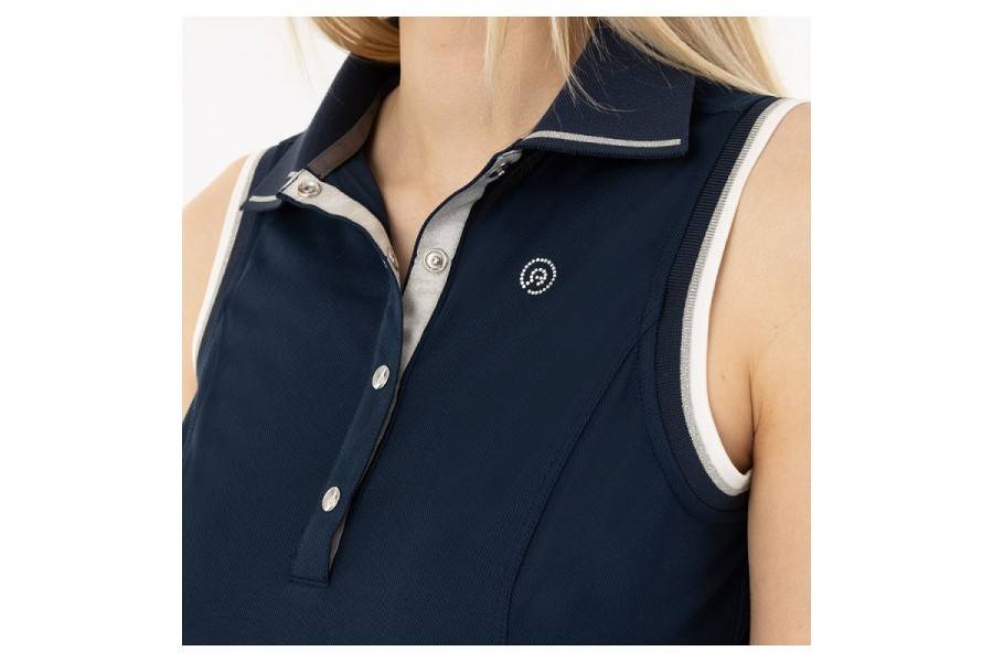Polo Mujer Sin Mangas ANKY ATC241202 Dark Navy | Equestrian. Calvet