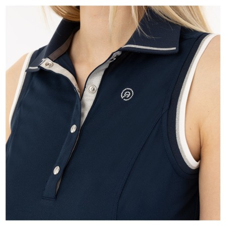 Polo Mujer Sin Mangas ANKY ATC241202 Dark Navy | Equestrian. Calvet
