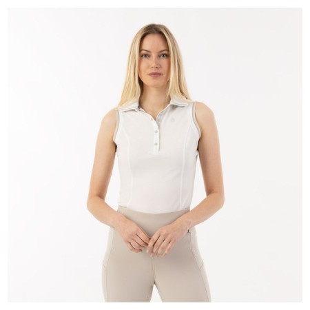 Polo Mujer Sin Mangas ANKY ATC241202 Blanco | Equestrian. Calvet Animals i