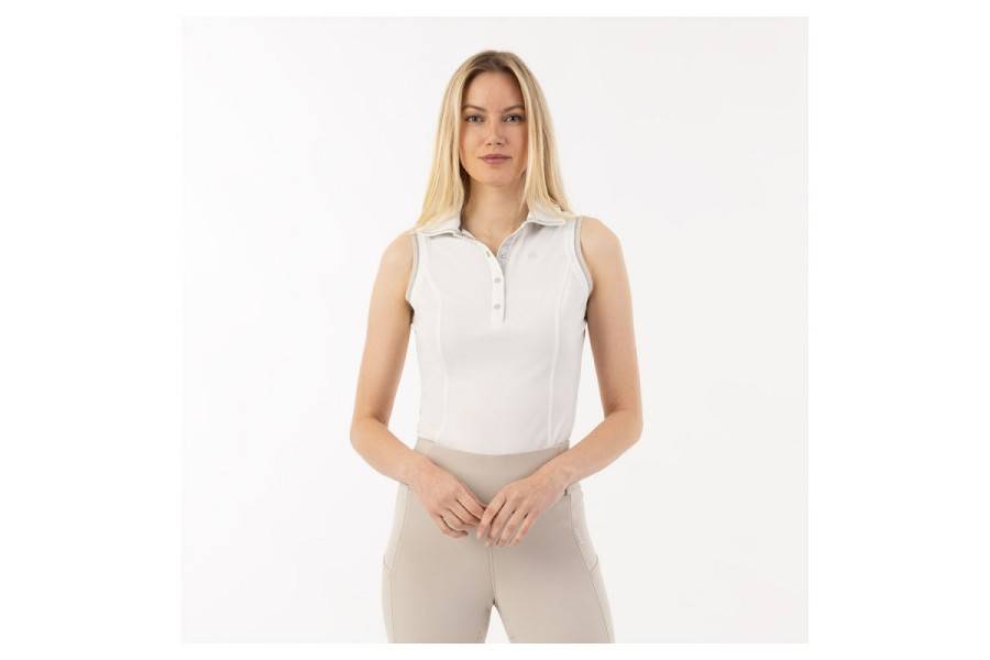 Polo Mujer Sin Mangas ANKY ATC241202 Blanco | Equestrian. Calvet Animals i