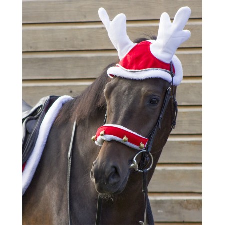 Orejeras QHP Christmas Reno Rojo | Equestrian. Calvet Animals i Plantes.