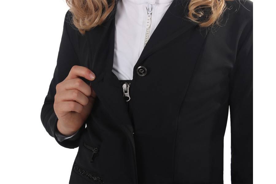 Jaqueta Concurs Júnior QHP Juliet Negra |Cavall i Genet a Equestrian