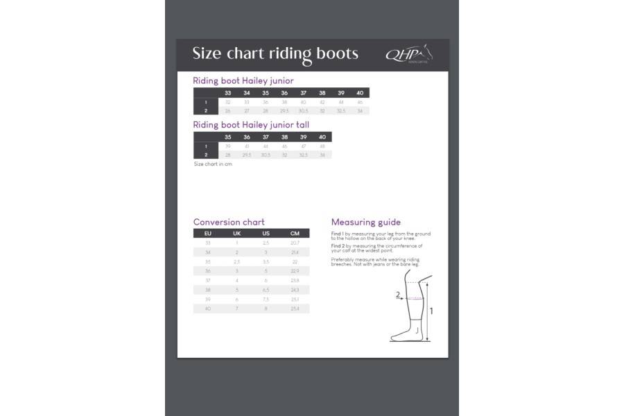 Botas QHP Hailey Junior Negra | Equestrian. Calvet Animals i Plantes.