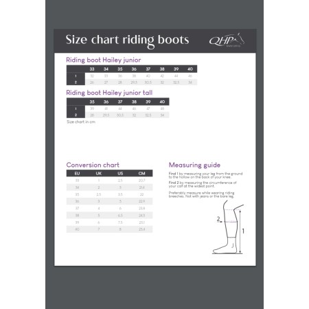 Botas QHP Hailey Junior Negra | Equestrian. Calvet Animals i Plantes.