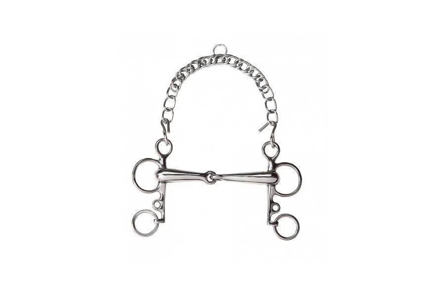 Bocado Pelham Partit Inox Groixut Curt |Cavall i Genet a Equestrian