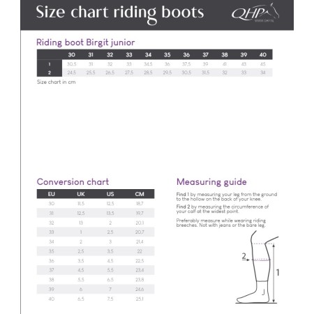 Bota QHP Birgit Junior Negra | Equestrian. Calvet Animals i Plantes.