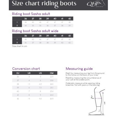 Botas QHP Sasha Adulto Negra | Equestrian. Calvet Animals i Plantes.