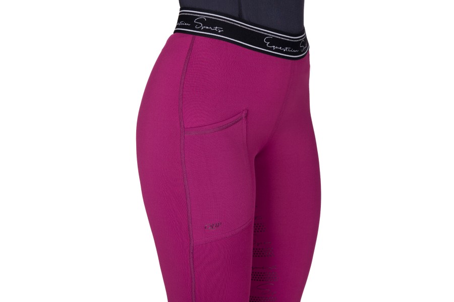 Mallas Mujer QHP Eden Full Grip Raspberry | Equestrian. Calvet Animals i