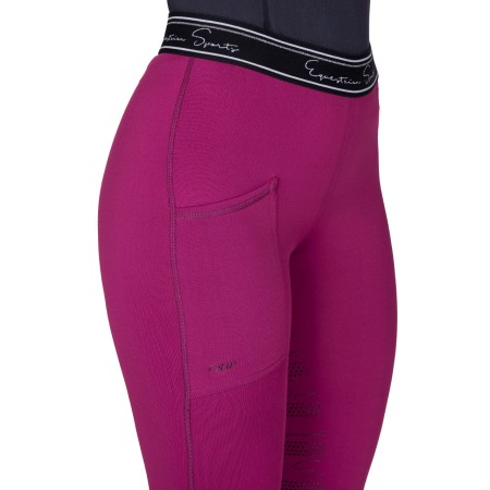 Mallas Mujer QHP Eden Full Grip Raspberry | Equestrian. Calvet Animals i
