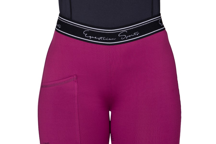 Mallas Mujer QHP Eden Full Grip Raspberry | Equestrian. Calvet Animals i