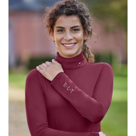 Camiseta Manga Larga Cuello Alto ELT Madison Burdeos | Equestrian. Calvet