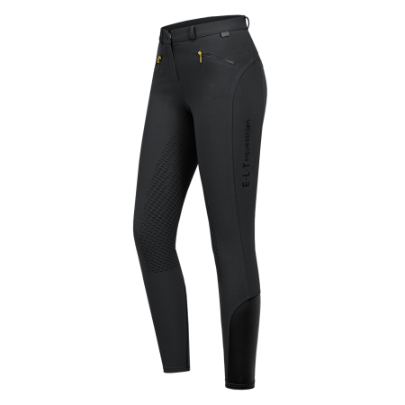 Pantalones Mujer ELT Lucy Glam Culera Silicona Negro | Equestrian. Calvet
