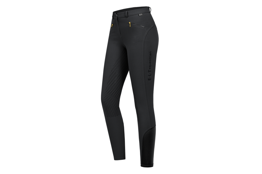 Pantalons Dona ELT Lucy Glam Culera Silicona Negre |Cavall i Genet a