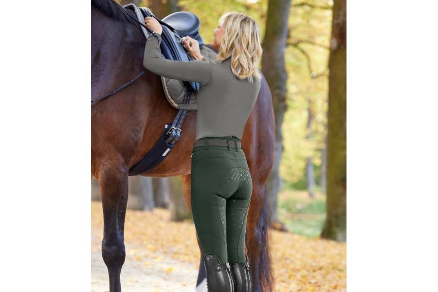 Pantalons Dona Elt Hella High Waist Silicona Verd Esmeralda |Cavall i