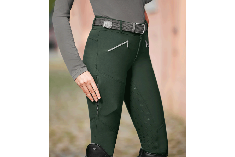 Pantalons Dona Elt Hella High Waist Silicona Verd Esmeralda |Cavall i