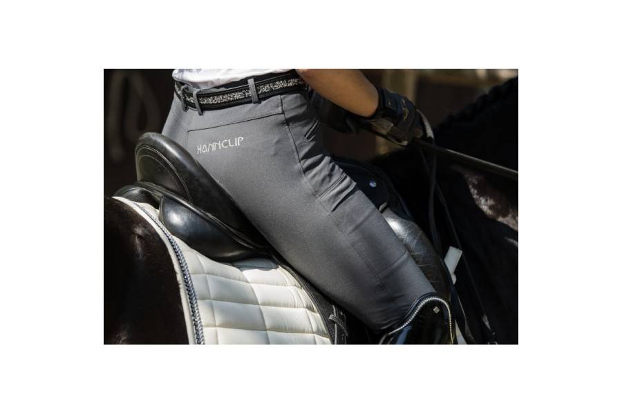 Pantalones Mujer Hannclip HC Full Grip Gris Oliva | Equestrian. Calvet