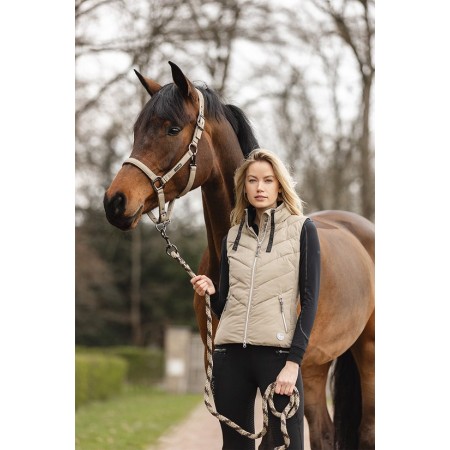 Cabezada Cuadra ANKY + Ramal ATH232001 Greige | Equestrian. Calvet Animals