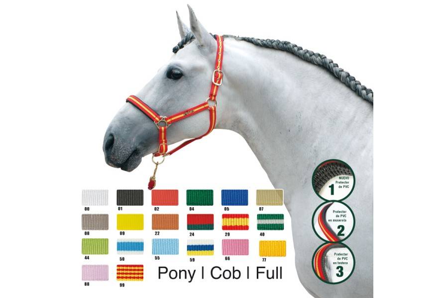 Morralla Quadra Doble Nylon/Pvc Negra |Cavall i Genet a Equestrian, Calvet