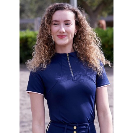 Base Layer Haute Basics Manga Corta Navy&Pink | Equestrian. Calvet Animals