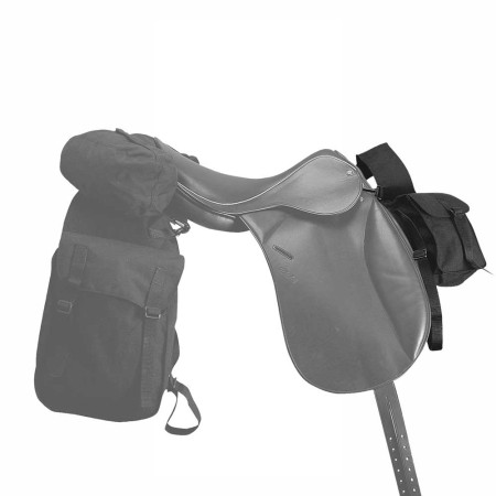 Alforja Nylon Delantera Negra | Equestrian. Calvet Animals i Plantes.