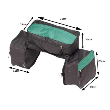 Alforja Zilco Combro Negre/Verd |Cavall i Genet a Equestrian, Calvet