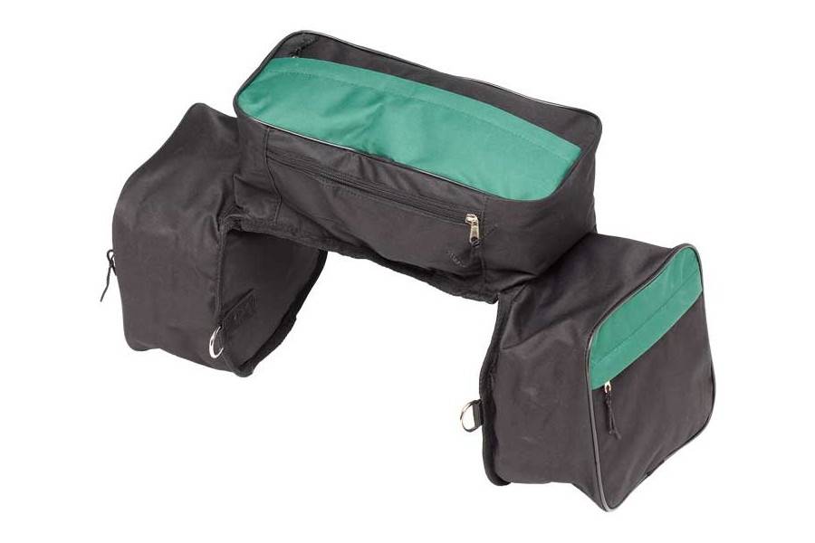 Alforja Zilco Combro Negra/Verde | Equestrian. Calvet Animals i Plantes.