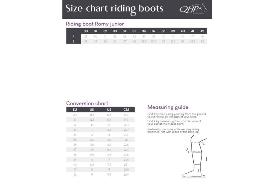 Bota QHP Romy Junior Negra | Equestrian. Calvet Animals i Plantes.