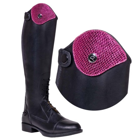 Top Intercambiable Botas QHP Romy Snake Rosa | Equestrian. Calvet Animals