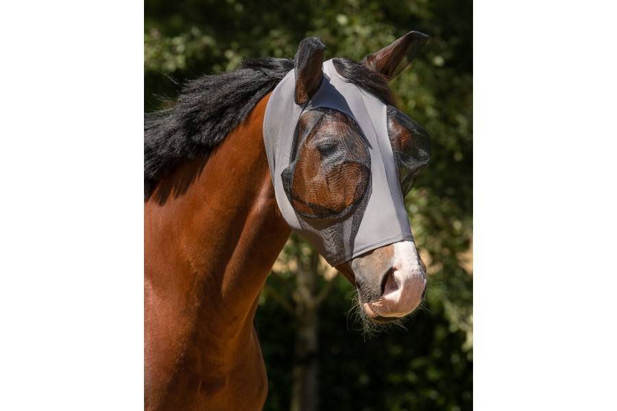 Màscara Amb Orelles QHP Super Bug Grisa |Cavall i Genet a Equestrian