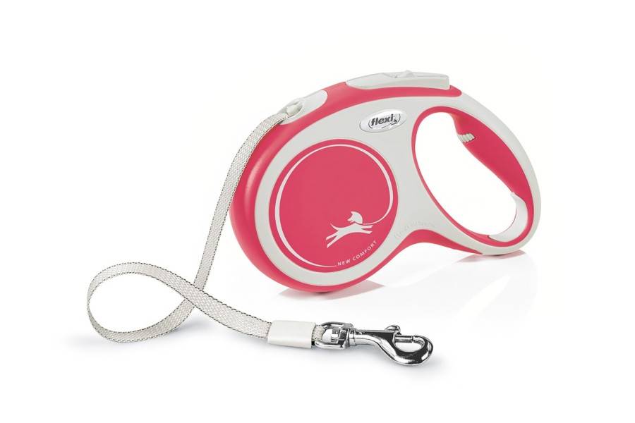 Flexi New Comfort Cinta Rojo/Gris para perros | Calvet Animales y Plantas