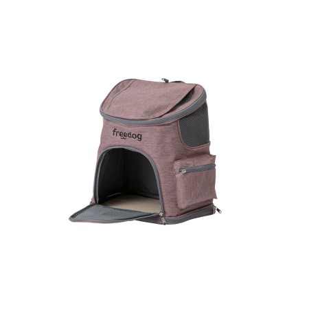Transportín Mochila Freedog Makalu Marrón 40x36x28 para gatos | Calvet Animales y