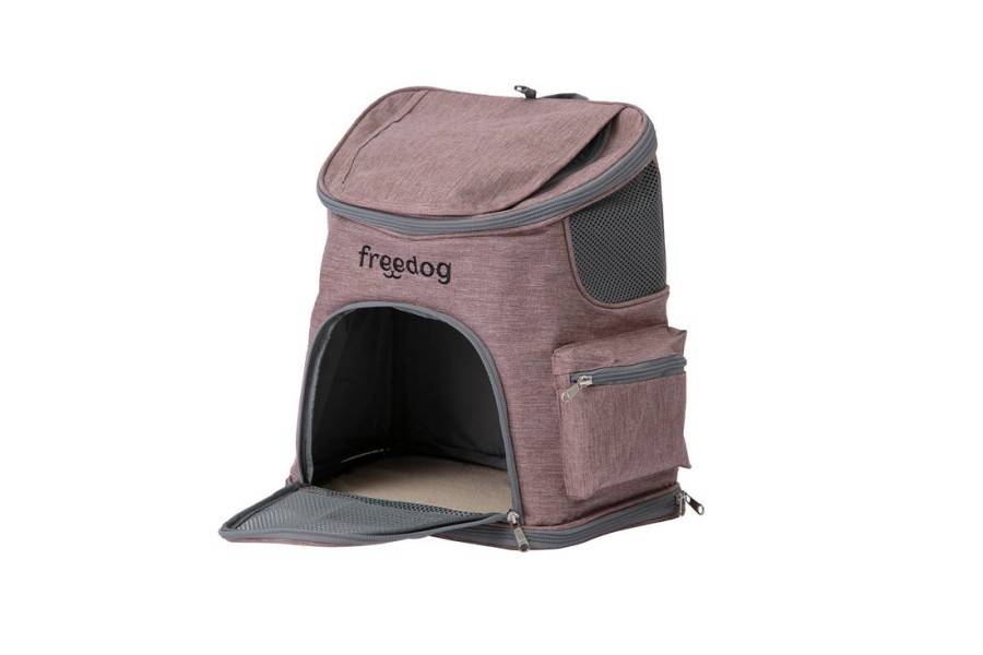 Transportí Motxilla Freedog Makalu Marró 40x36x28 per gats | Calvet Animals i