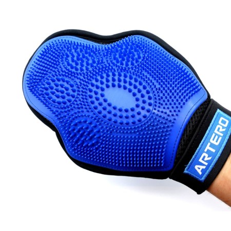 Guante/Manopla Artero Kira Goma Doble para perros | Calvet Animales y Plantas