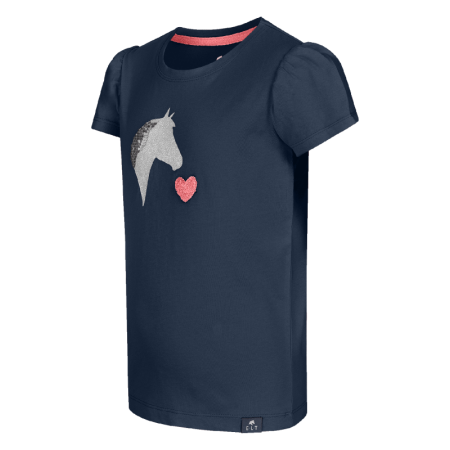 Camiseta Niño/a Manga Corta ELT Lily Azul Marino | Equestrian. Calvet