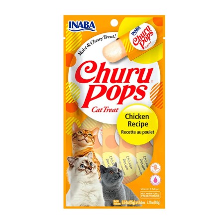 Churu Gat Pops Pollastre 4x15 Gr per gats | Calvet Animals i Plantes