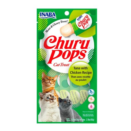 Churu Gat Pops Tonyina I Pollastre 4x15 Gr per gats | Calvet Animals i Plantes