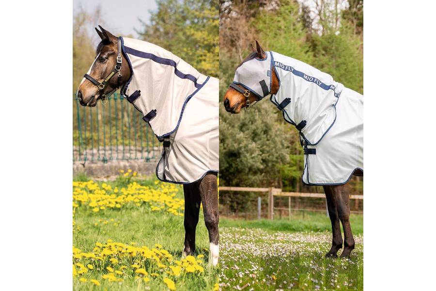 Manta Cavall Estiu Antimosques Coll MIO Grisa | Equestrian | Calvet Animals i