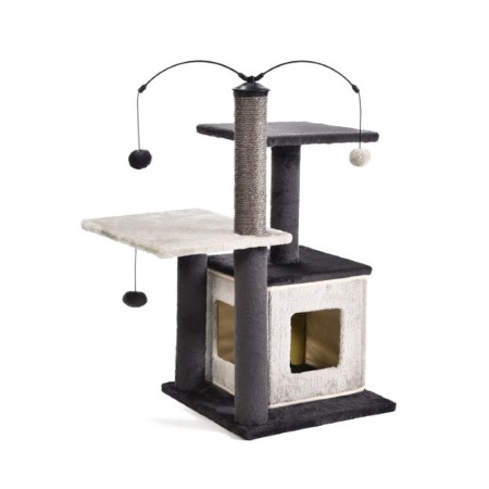 Rascador Wuapu 4X1 69X40X138 Cm Marrón para gatos | Calvet Animales y Plantas