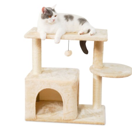 Rascador Wuapu 7X1 55X55X168 Cm Gris para gatos | Calvet Animales y Plantas