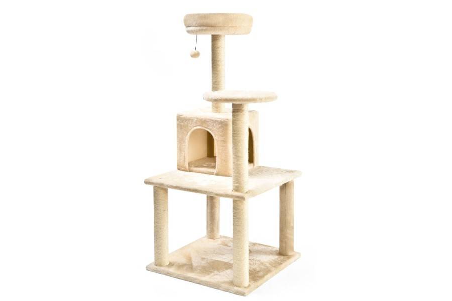 Rascador Wuapu 7X1 55X55X168 Cm Gris para gatos | Calvet Animales y Plantas