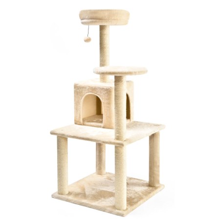 Rascador Wuapu 7X1 55X55X168 Cm Gris para gatos | Calvet Animales y Plantas