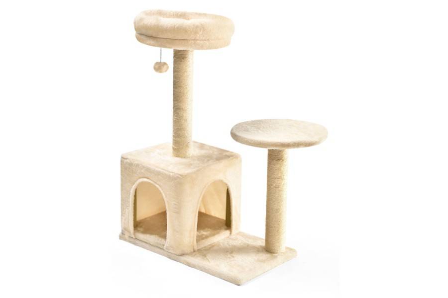 Rascador Wuapu 7X1 55X55X168 Cm Gris para gatos | Calvet Animales y Plantas