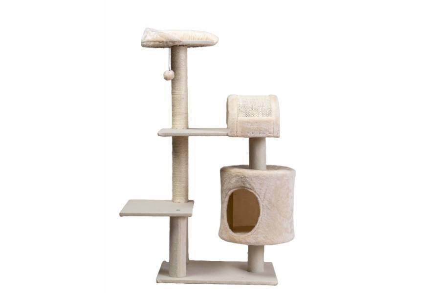 Rascador Wuapu Five 49X35X103 Cm Beige para gatos | Calvet Animales y Plantas