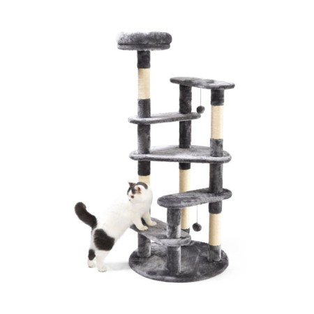Rascador Wuapu Seven 60X60X136 Cm Gris per gats | Calvet Animals i Plantes